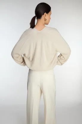 3D KNIT V-NECK SWEATER