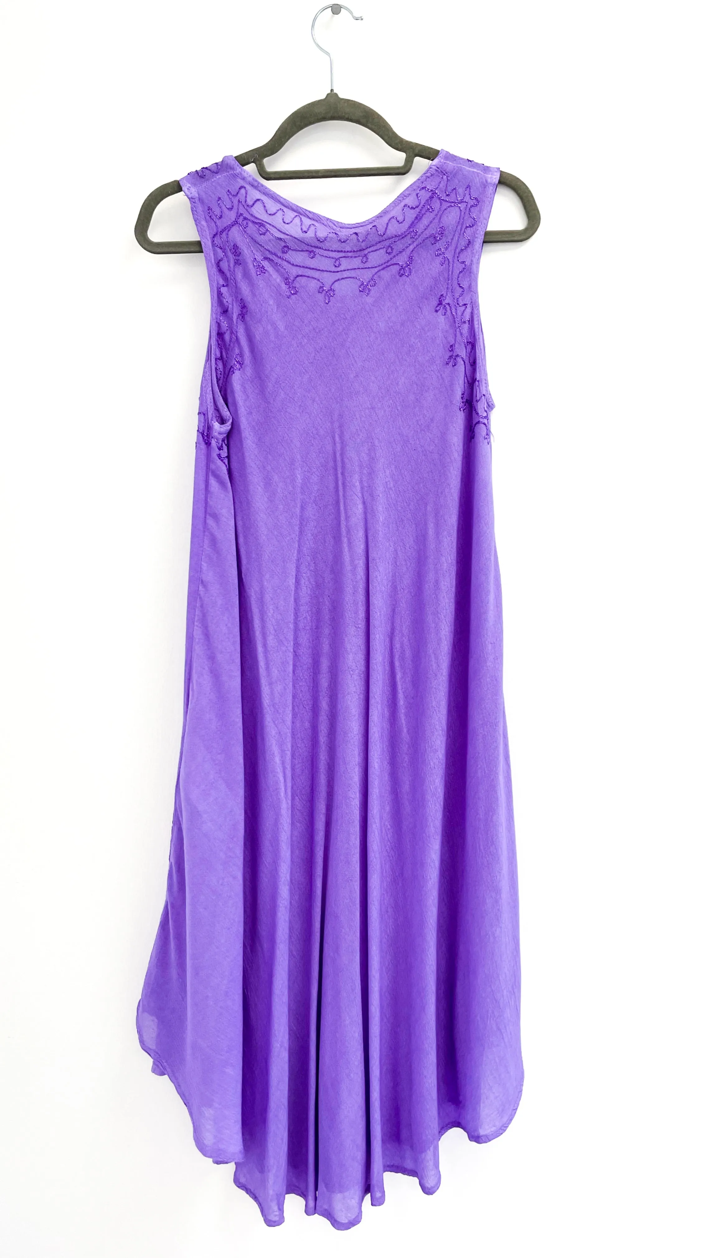 4-A1726 Santana Purple Smock Dress