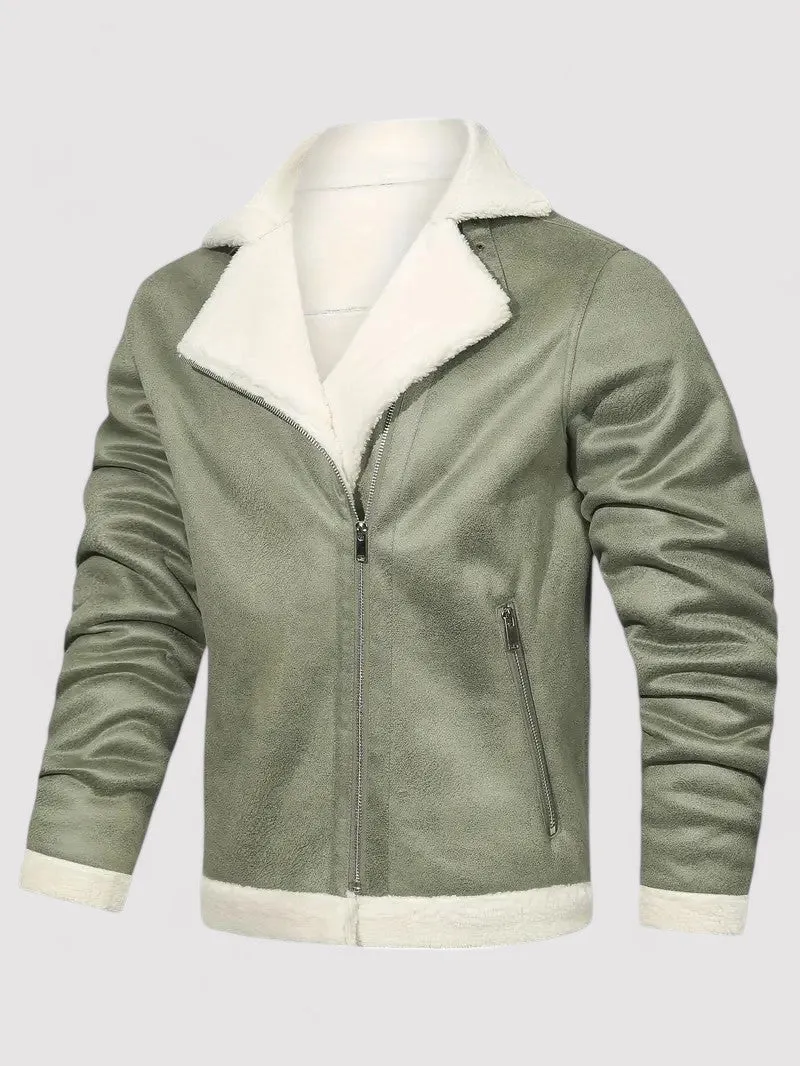 Ancien | Stylish Men's Warm Leather Coat