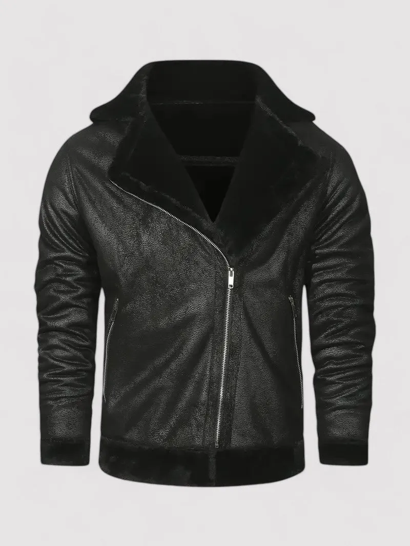 Ancien | Stylish Men's Warm Leather Coat