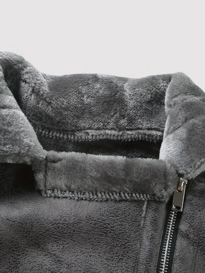 Ancien | Stylish Men's Warm Leather Coat