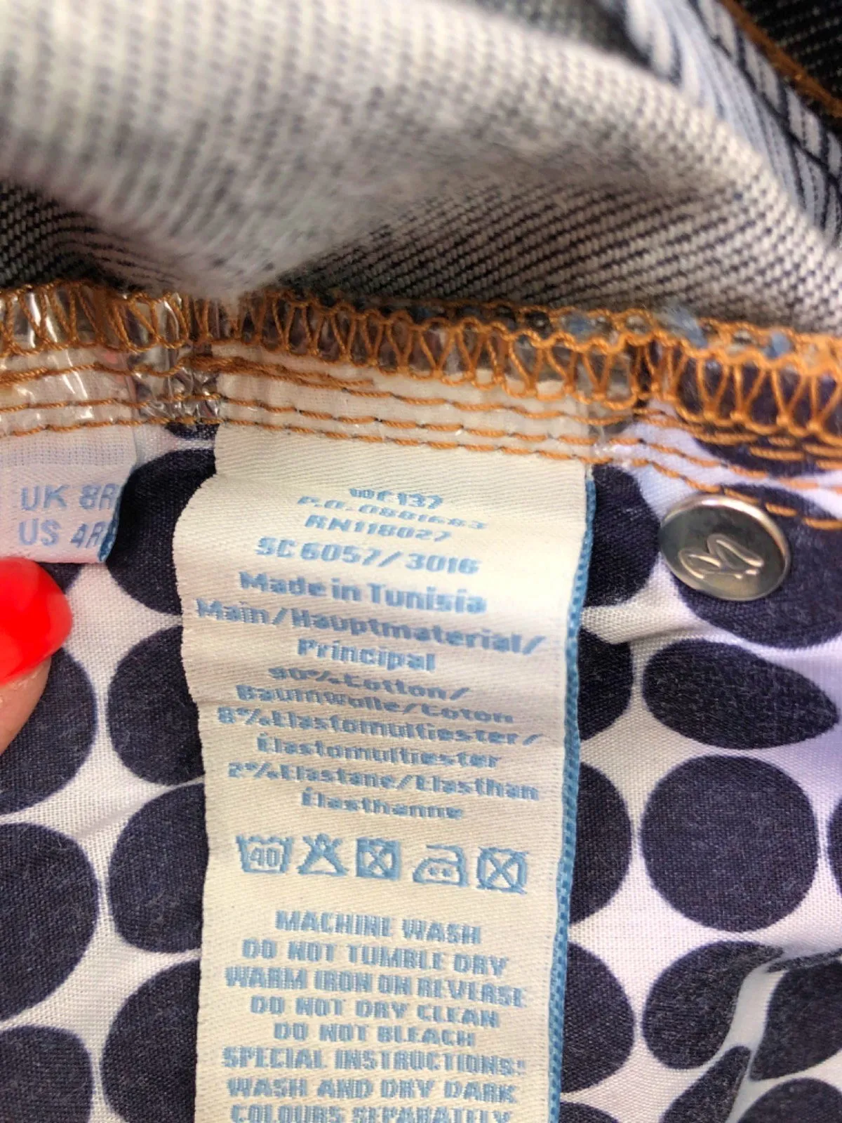 Boden Blue Skinny Fit Jeans UK 8R