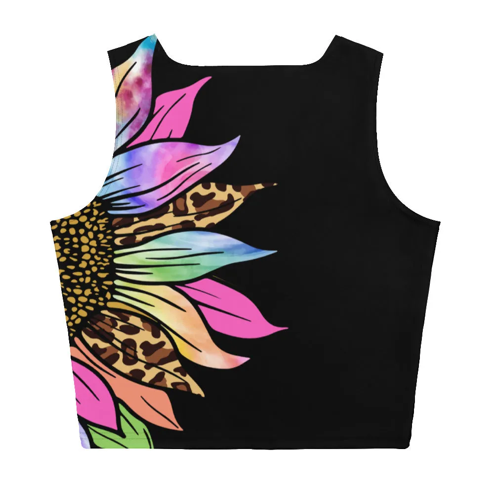 Body-hugging daisy trendy crop top for women’s fashion, lioness-love