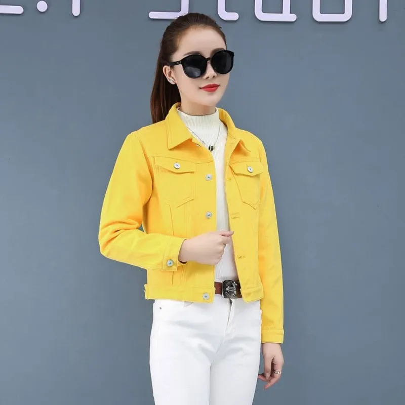 Candy Color Denim Jacket