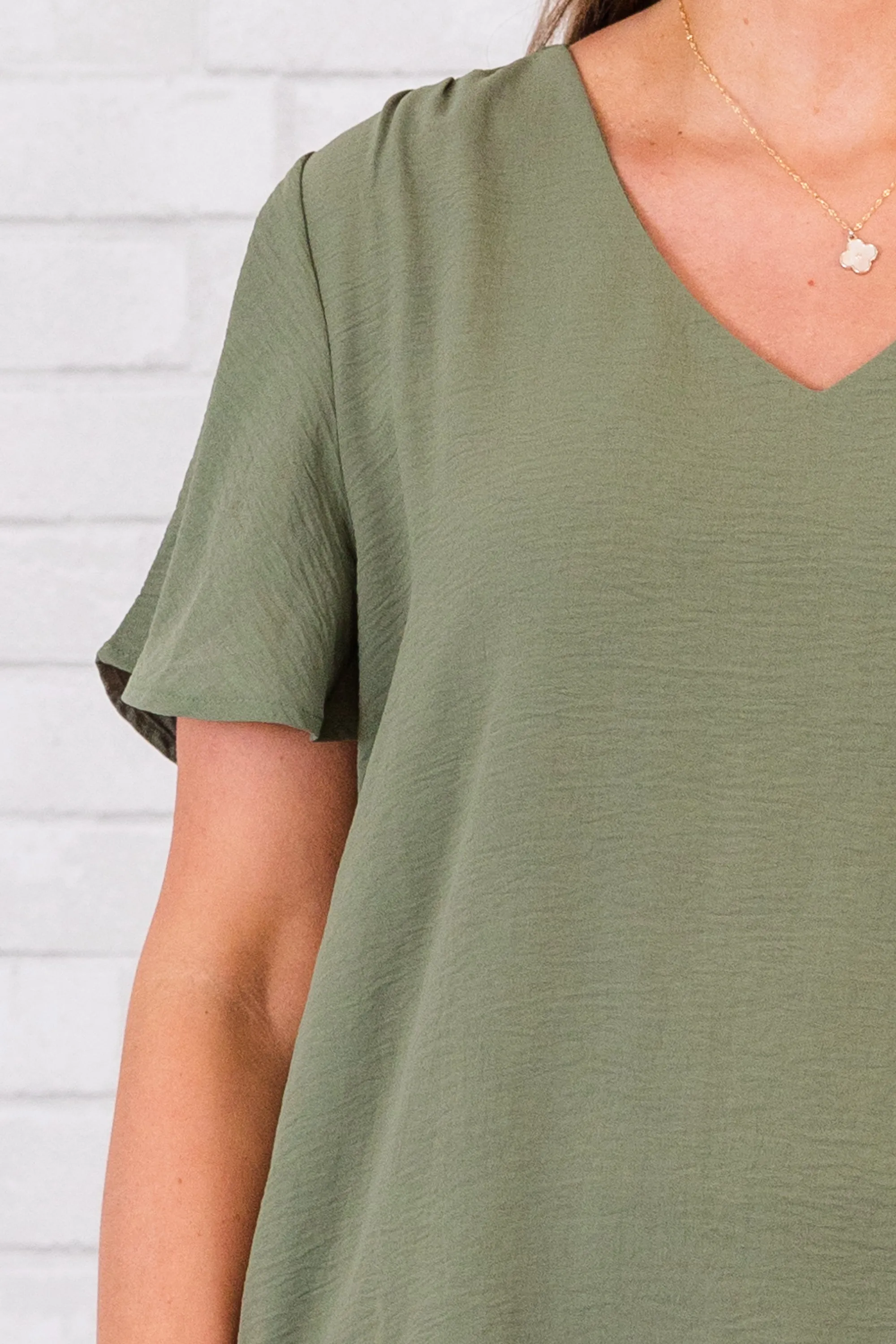 Capital Blouse, Light Olive