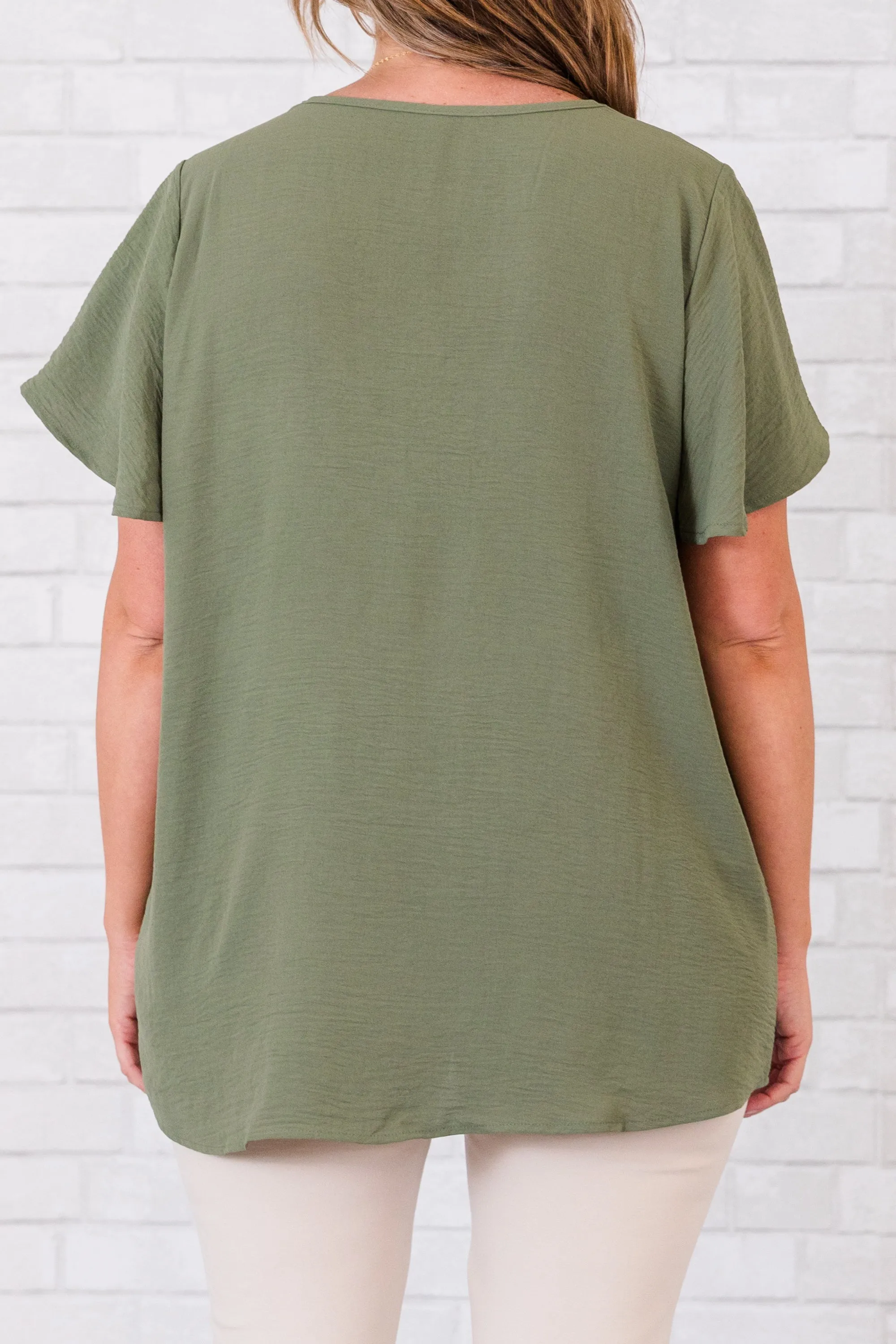 Capital Blouse, Light Olive