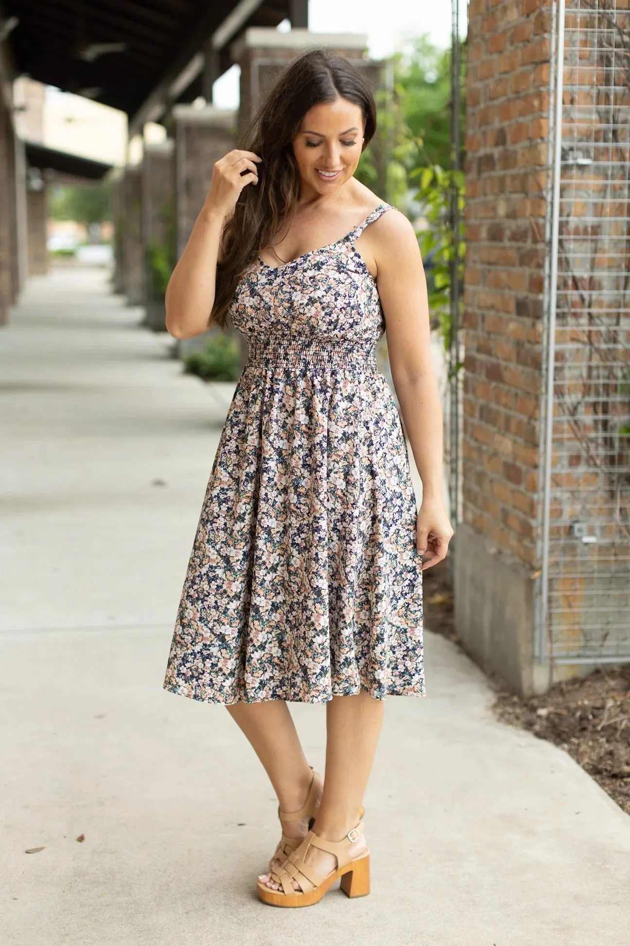 Cassidy Midi Dress - Micro Vintage Floral | SFB