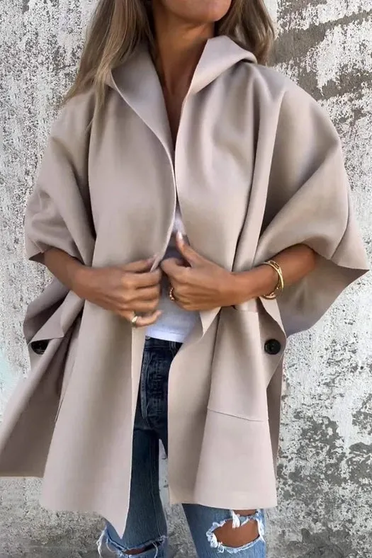 Casual Solid Color Pocket Turndown Collar Outerwear(5 Colors)