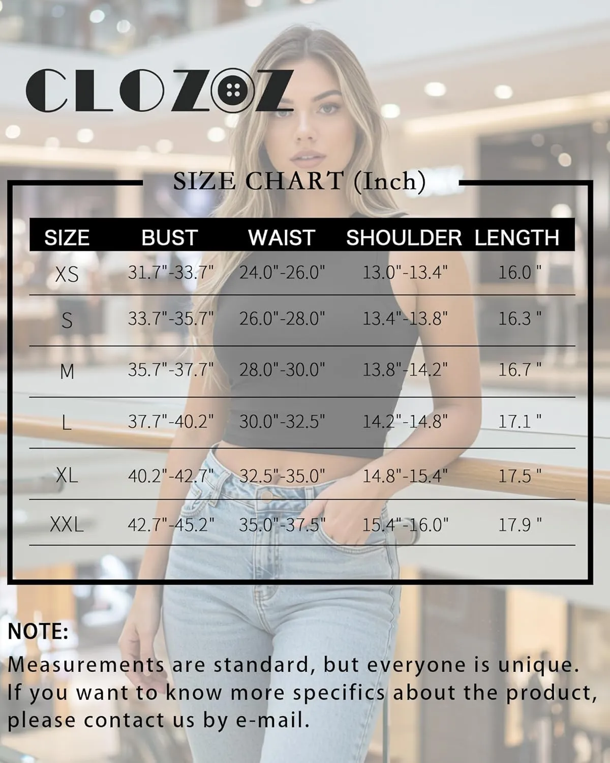 CLOZOZ Womens Tank Tops Round Neck Ribbed Sleeveless Crop Tops for Women High Neck Basic Crop Tank Top
