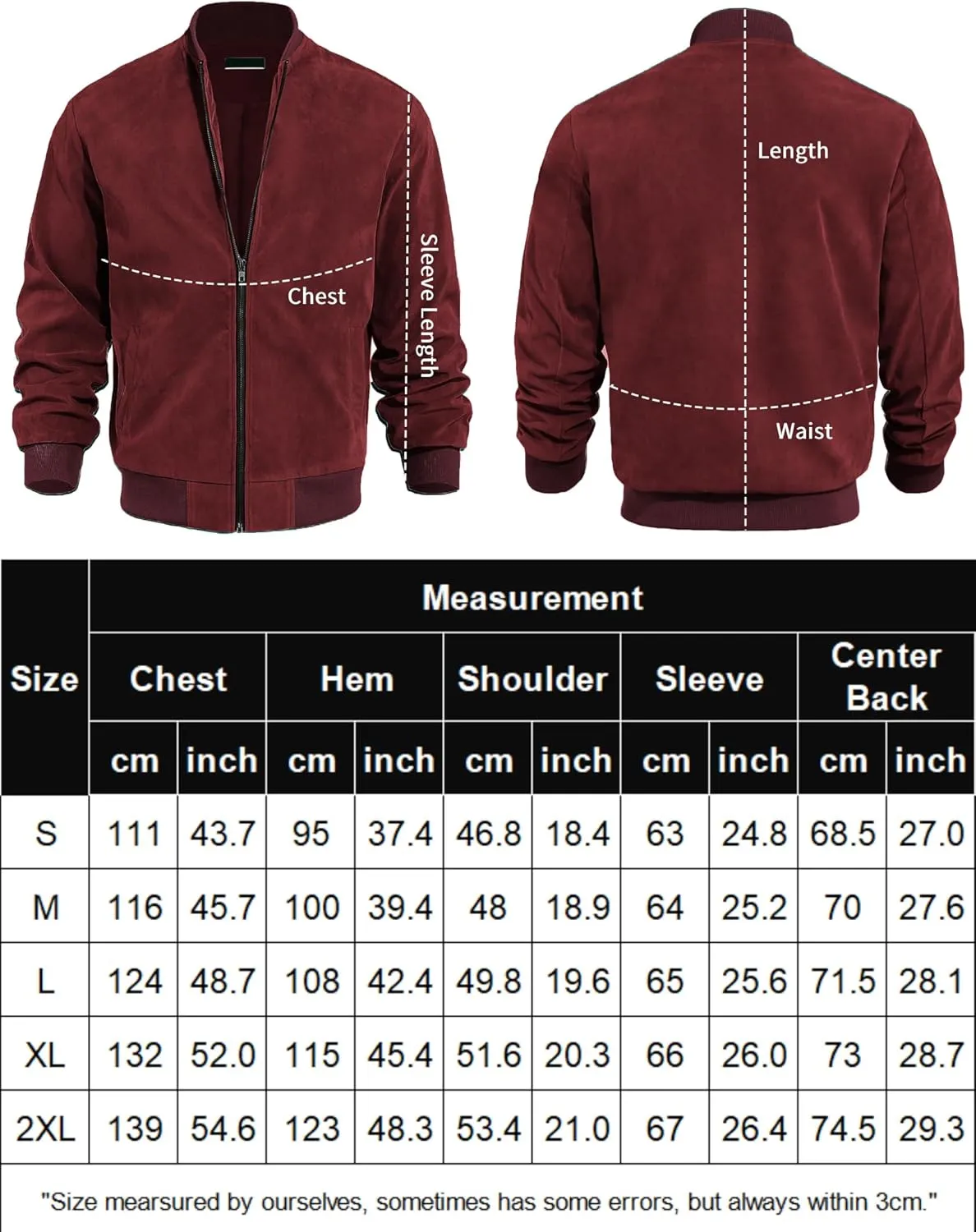 COOFANDY Men's Casual Varsity Jacket Vintage Lightweight Suede Bomber Jackets