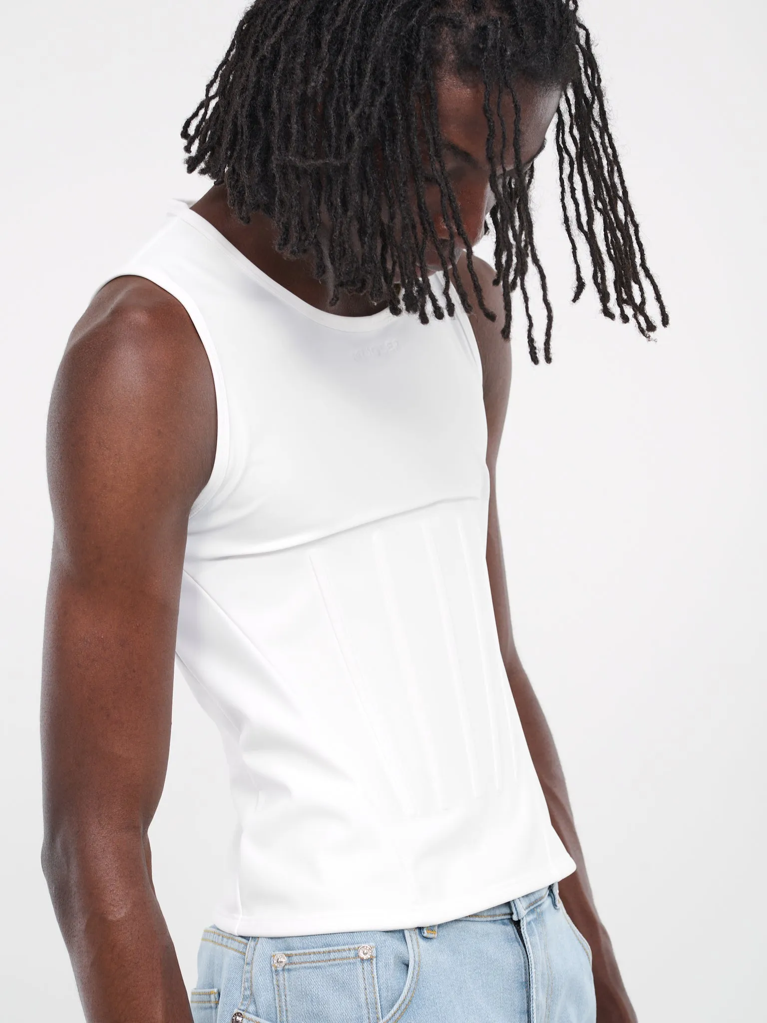 Corseted Tank Top (24P1TO0638H842-1016-WARM-WHITE)