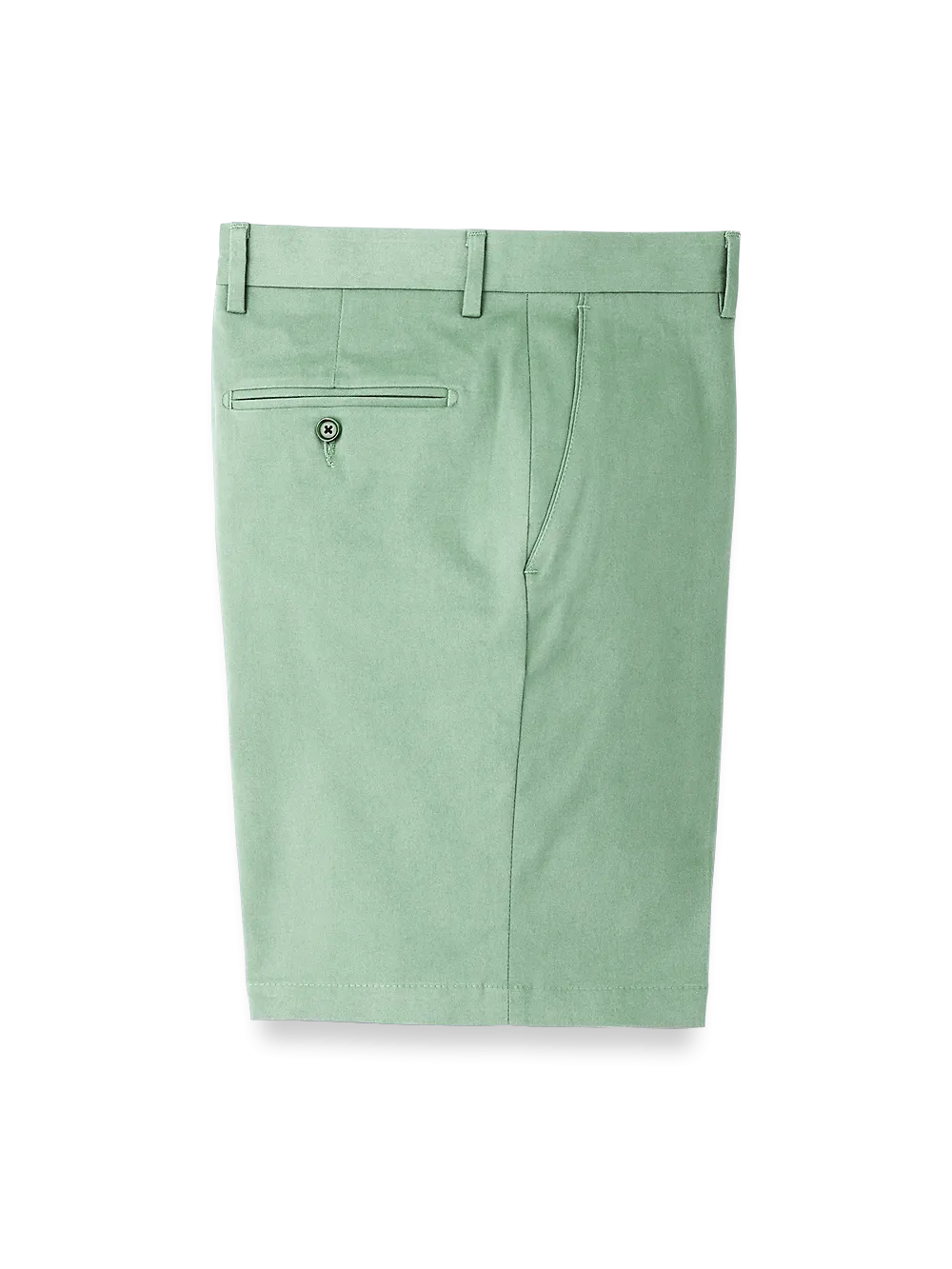 Cotton Stretch Twill Flat Front Shorts - Moss