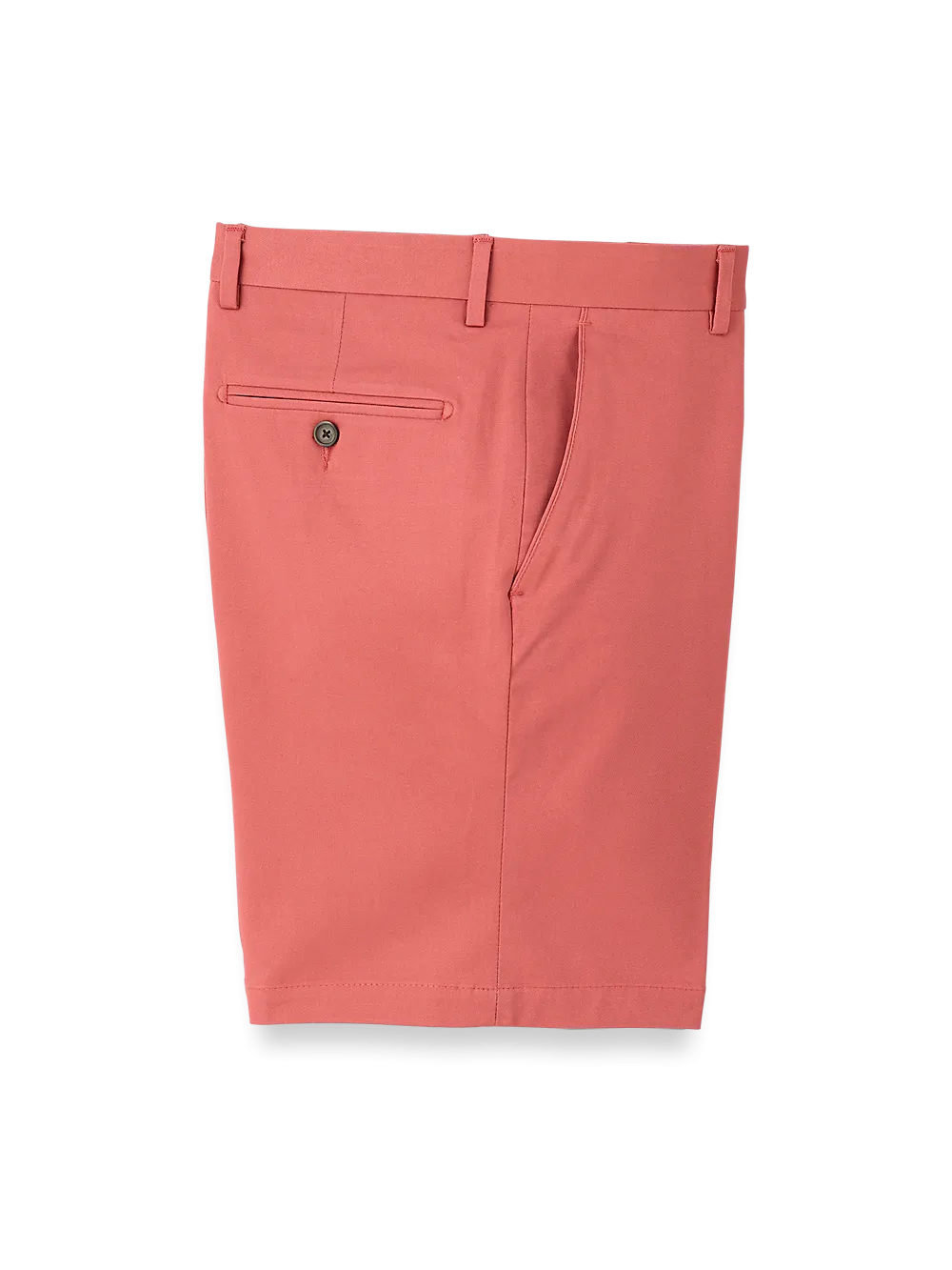Cotton Stretch Twill Flat Front Shorts - Rose