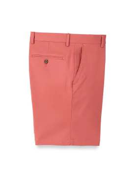 Cotton Stretch Twill Flat Front Shorts - Rose