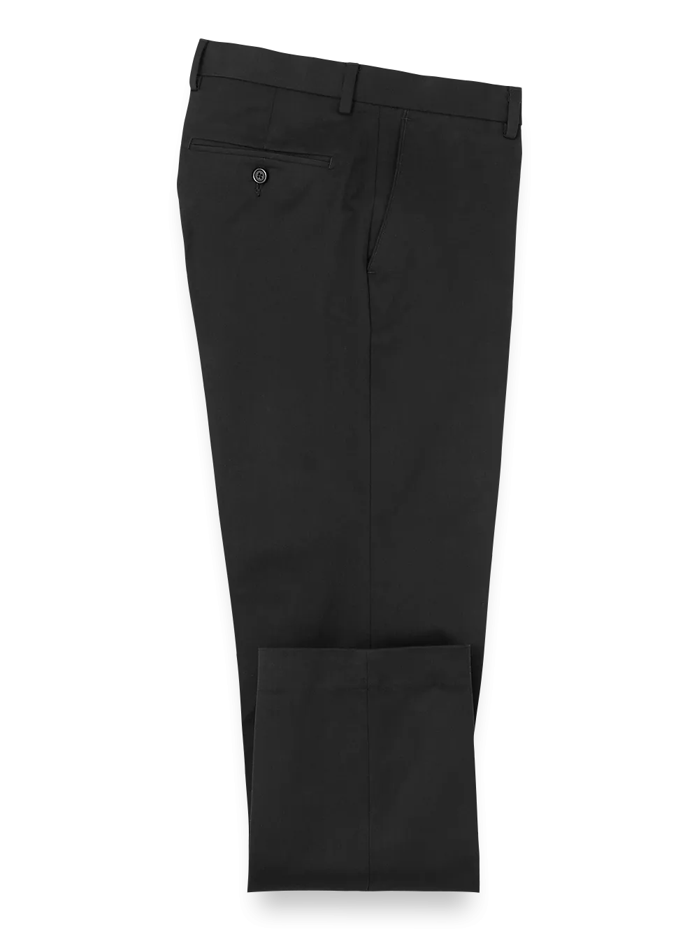 Cotton Stretch Twill Pants - Black