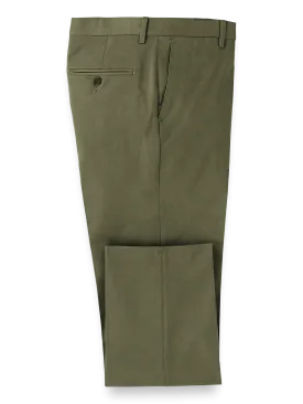 Cotton Stretch Twill Pants - Dark Olive