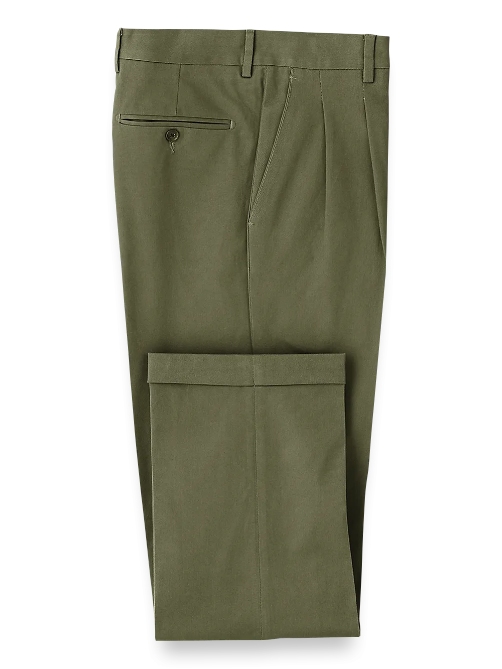 Cotton Stretch Twill Pants - Dark Olive