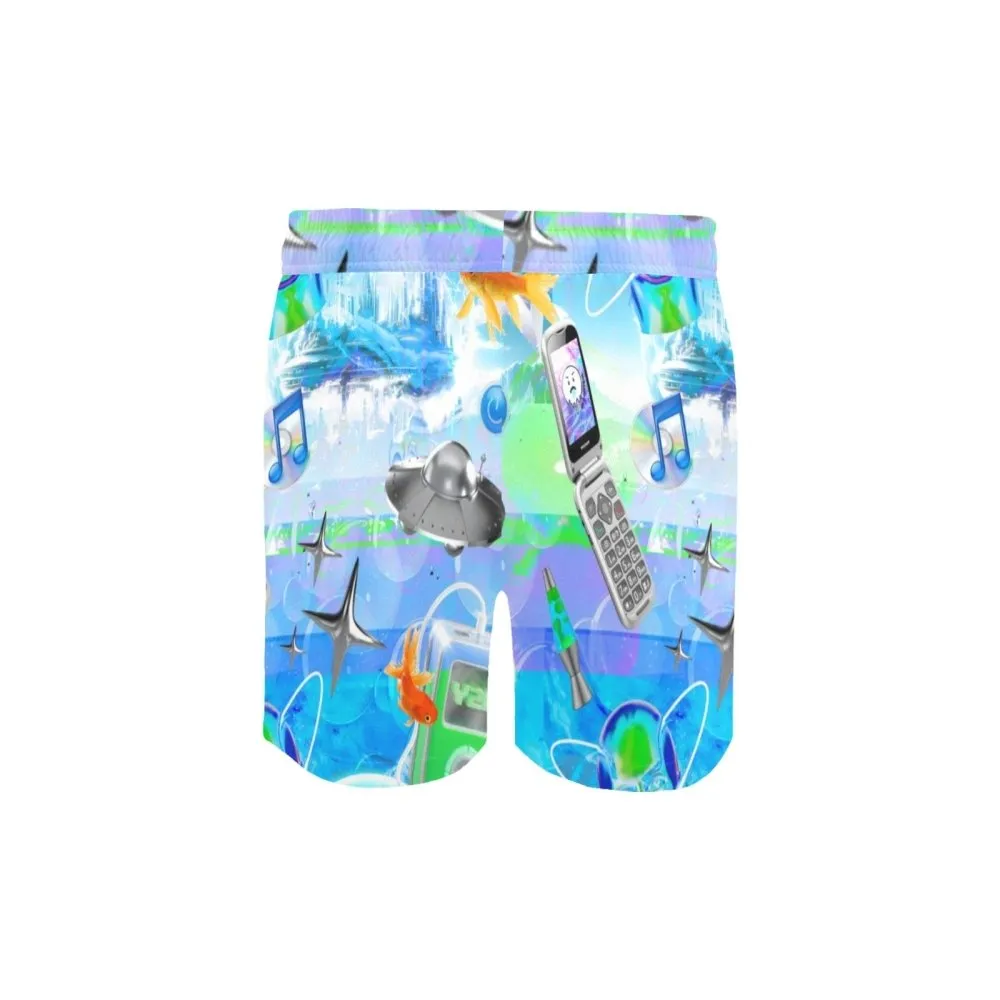 Frutiger Aero Y2K Mens Swim Trunks
