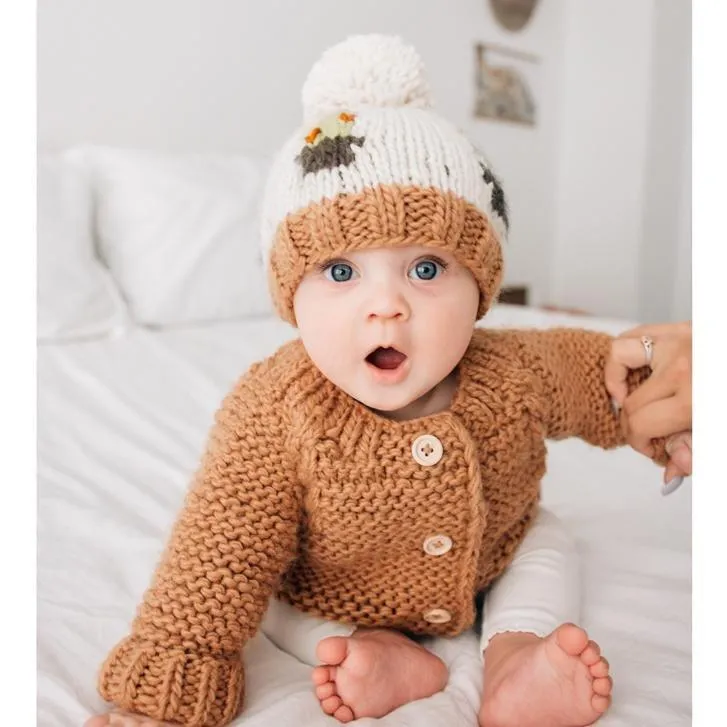 Garter Stitch Cardigan Sweater