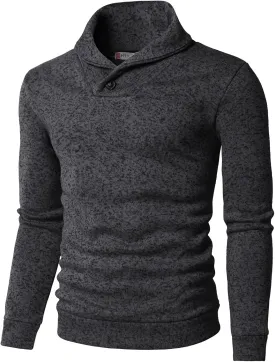 H2H Mens Casual Slim Fit Pullover Sweatshirts Knitted Shirts Napping Inside