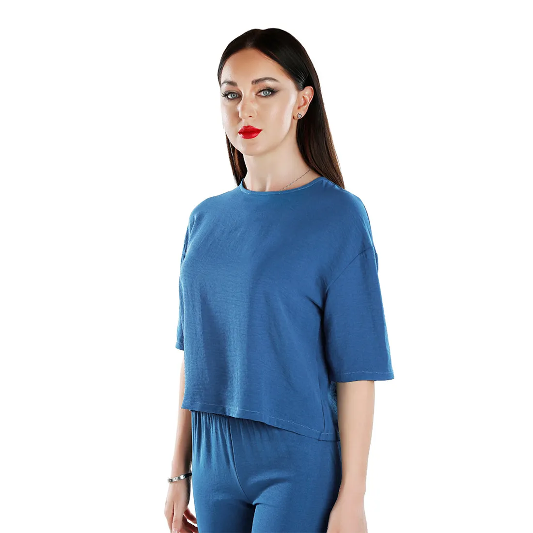 Half Sleeves Top & Capris Coord Set