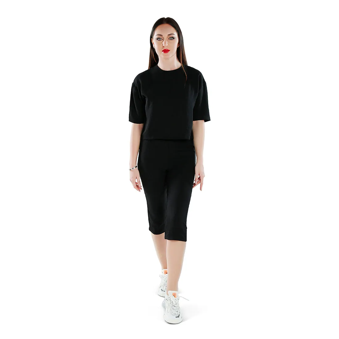 Half Sleeves Top & Capris Coord Set