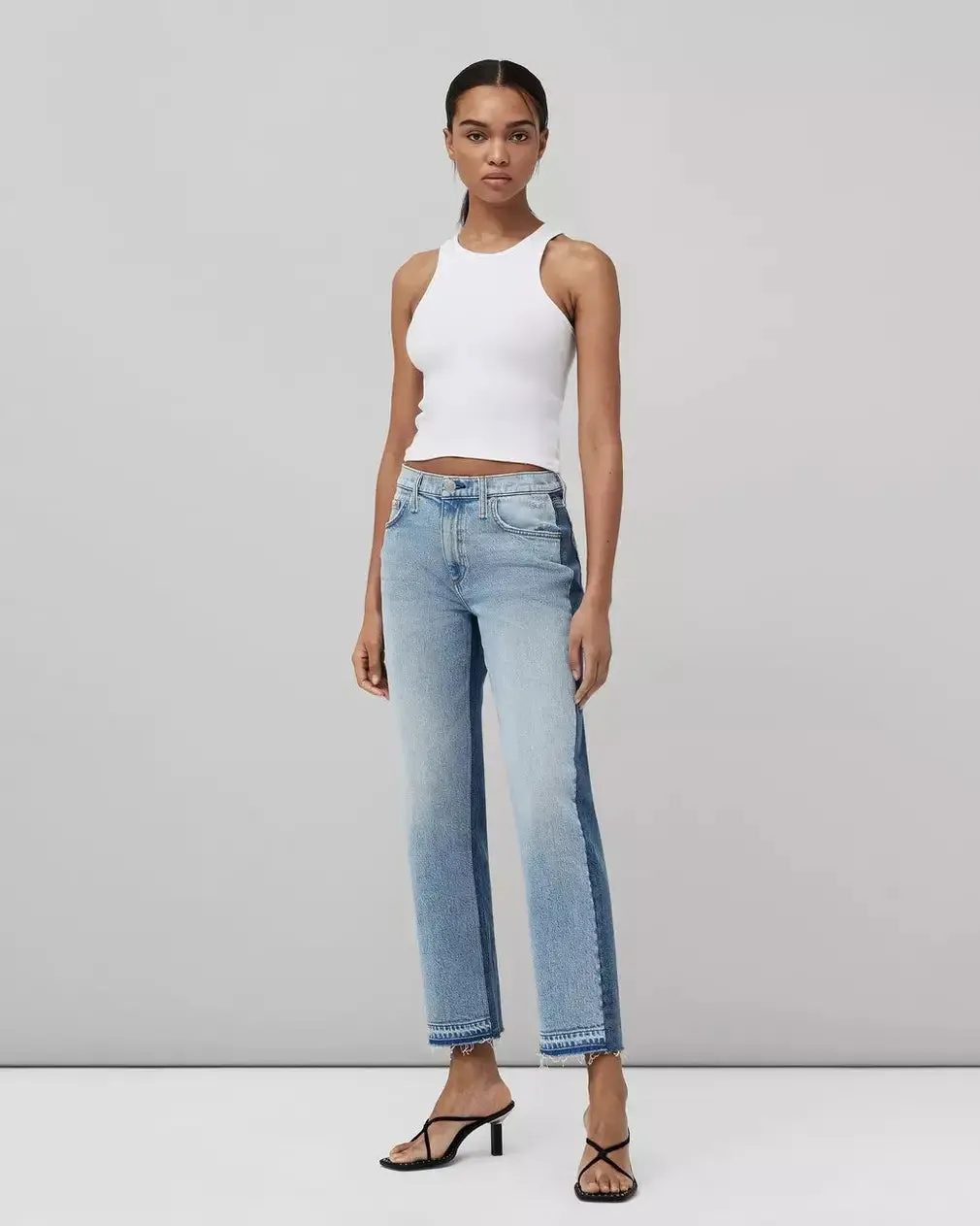 Harlow two tone Pant in double indigo wash