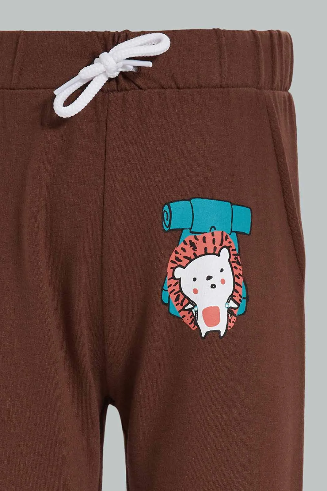 Infant Boys Brown Table Jogger