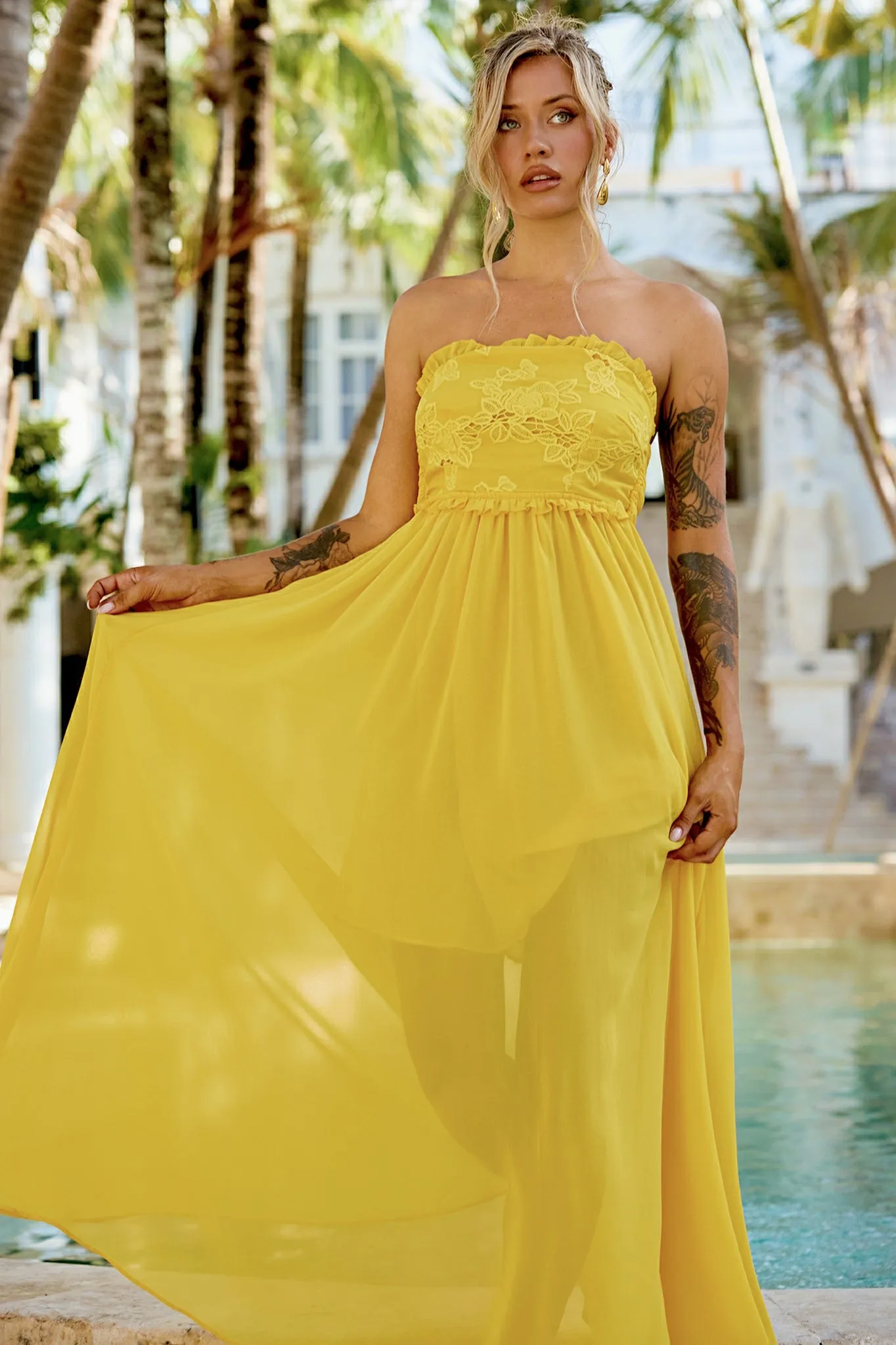 Jules Maxi Dress - Yellow