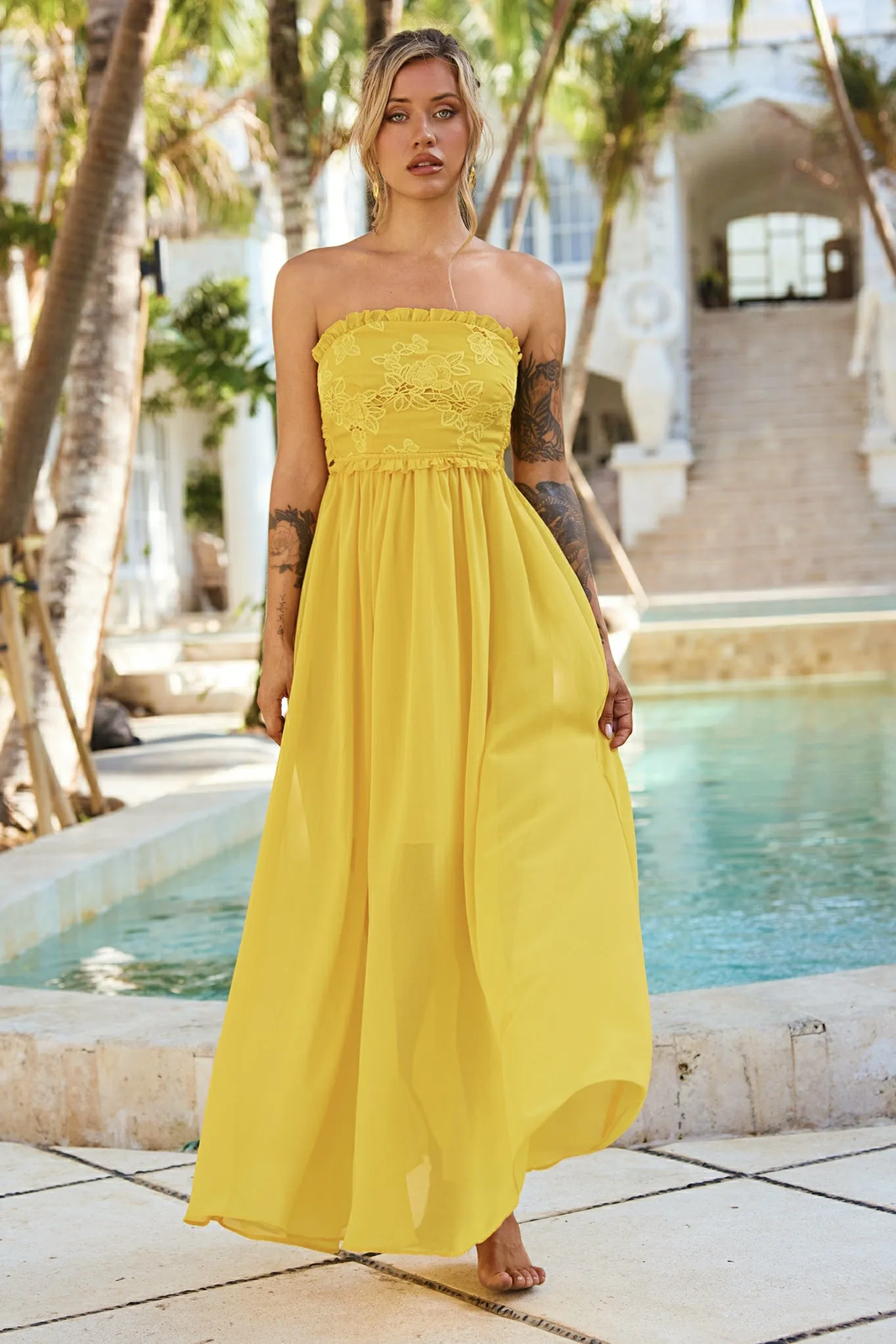 Jules Maxi Dress - Yellow