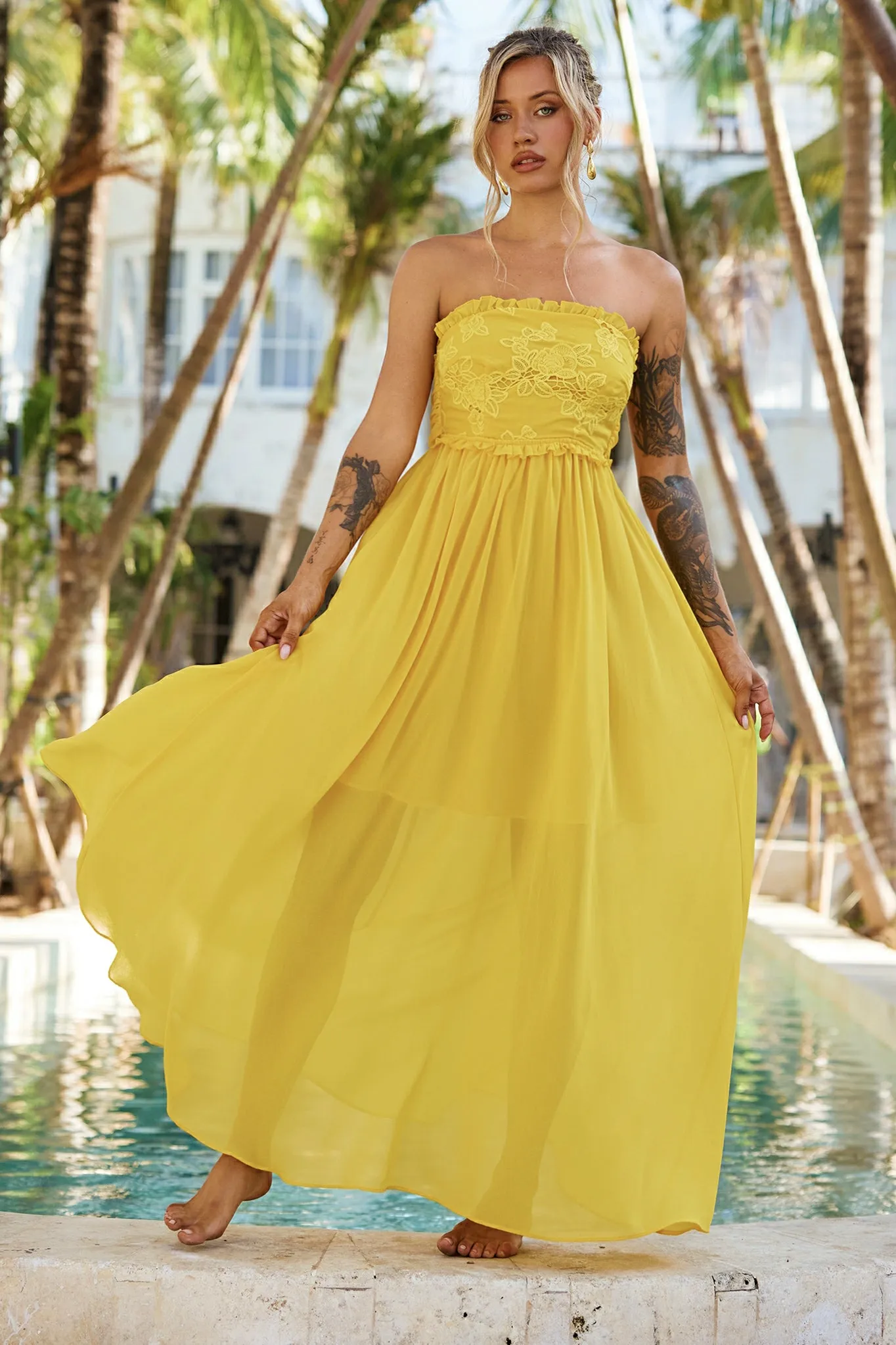Jules Maxi Dress - Yellow