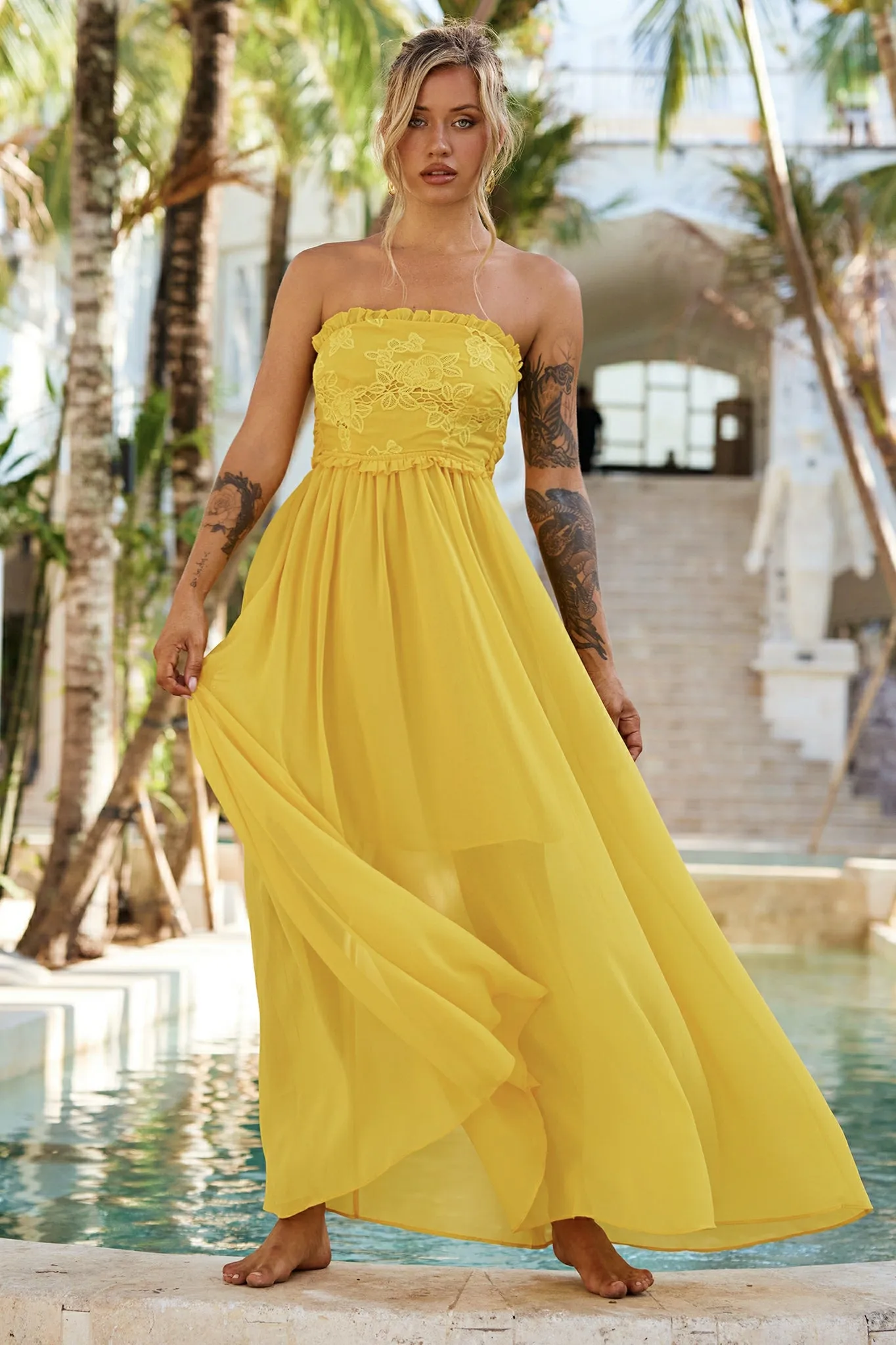 Jules Maxi Dress - Yellow
