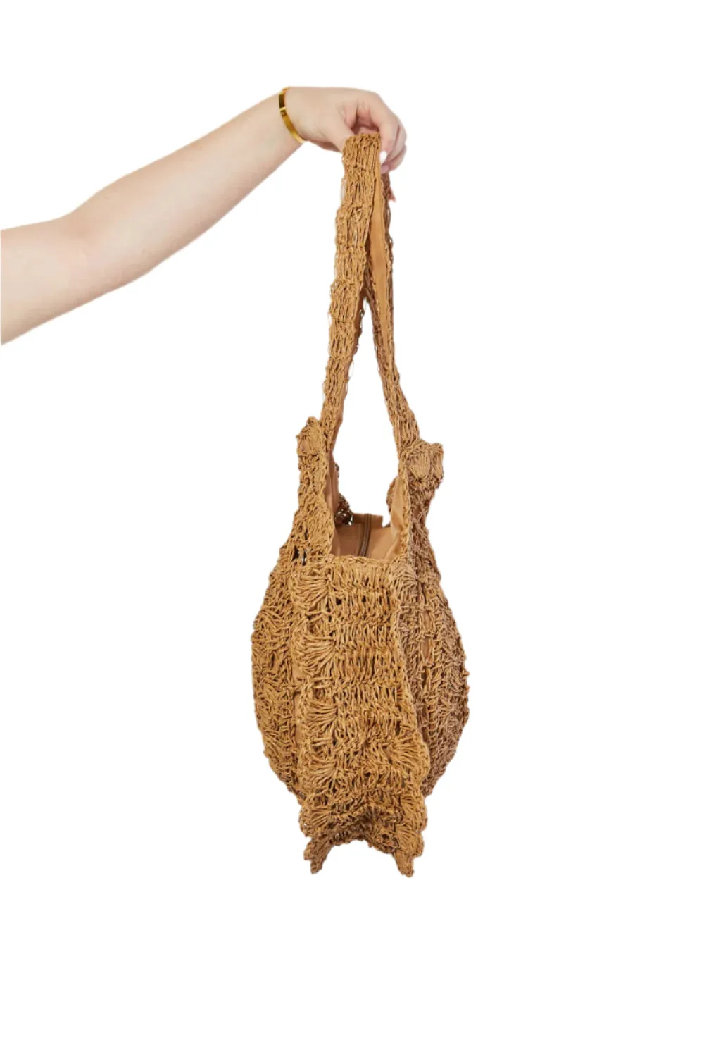 Justin Taylor Brunch Time Straw Rattan Handbag