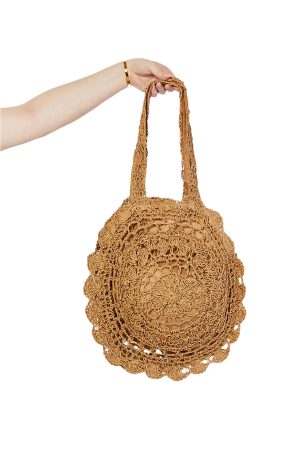 Justin Taylor Brunch Time Straw Rattan Handbag