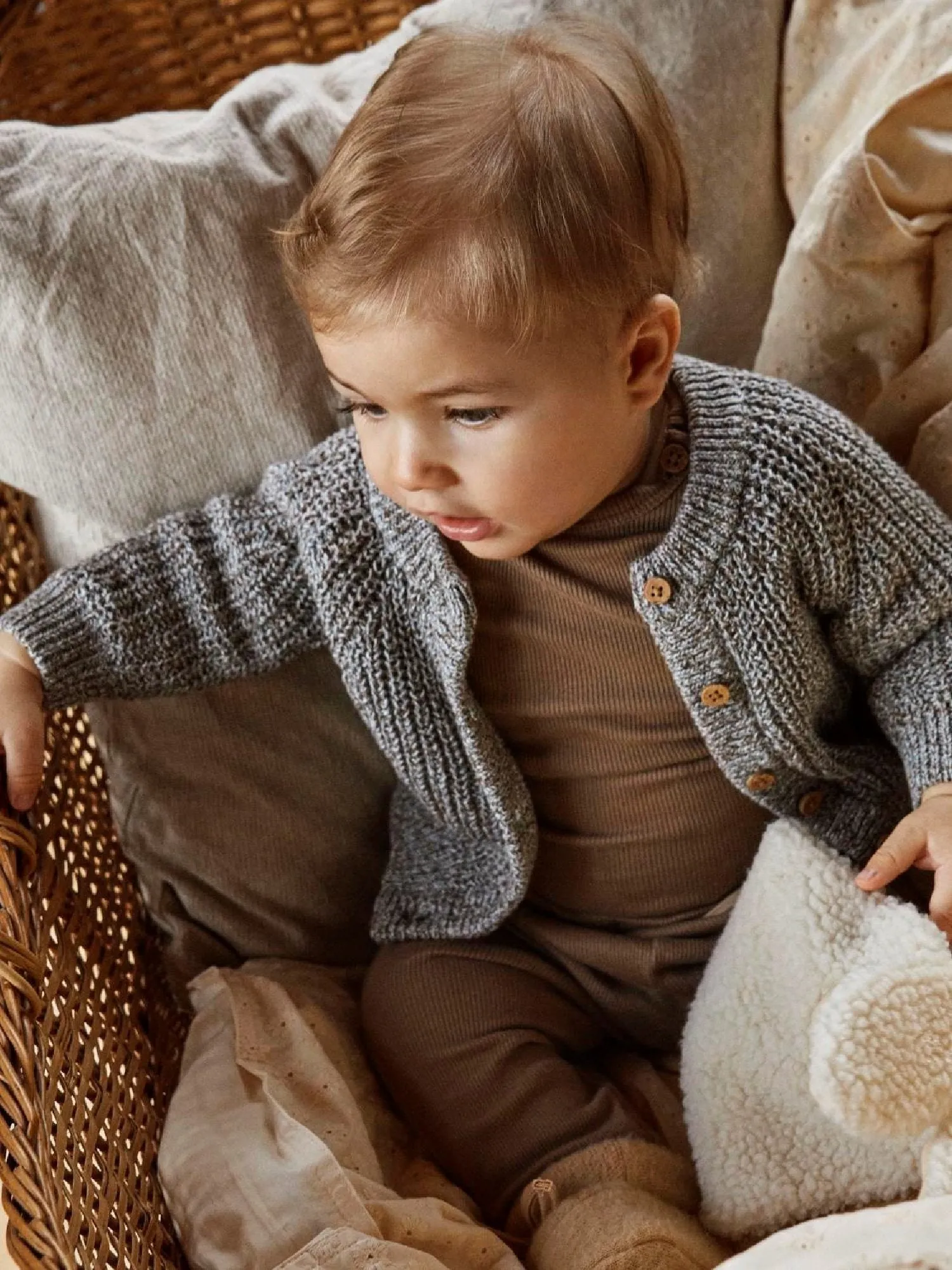 Knit Cardigan - Sky Gray