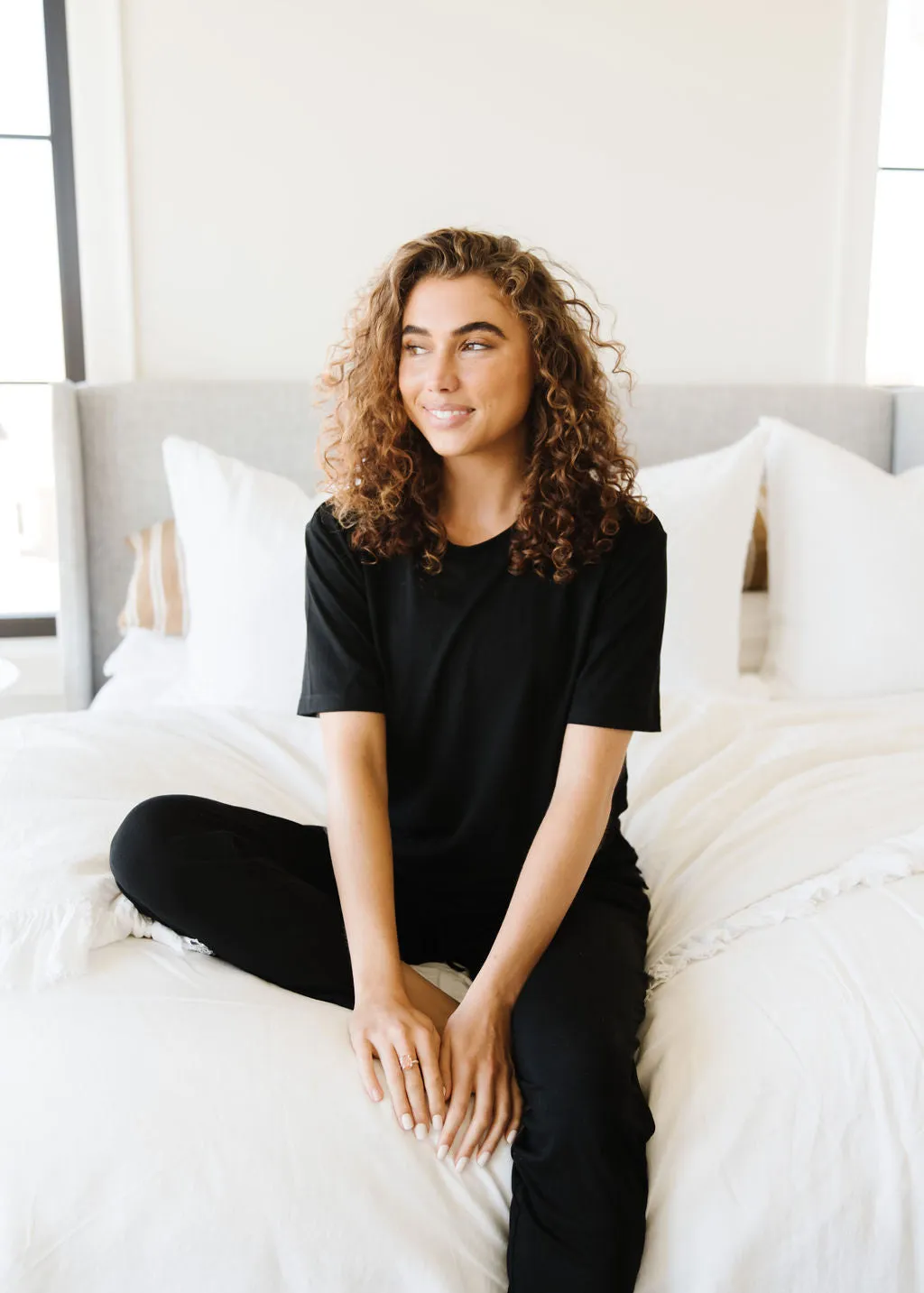 Lounge Premium Pajama Top - Black