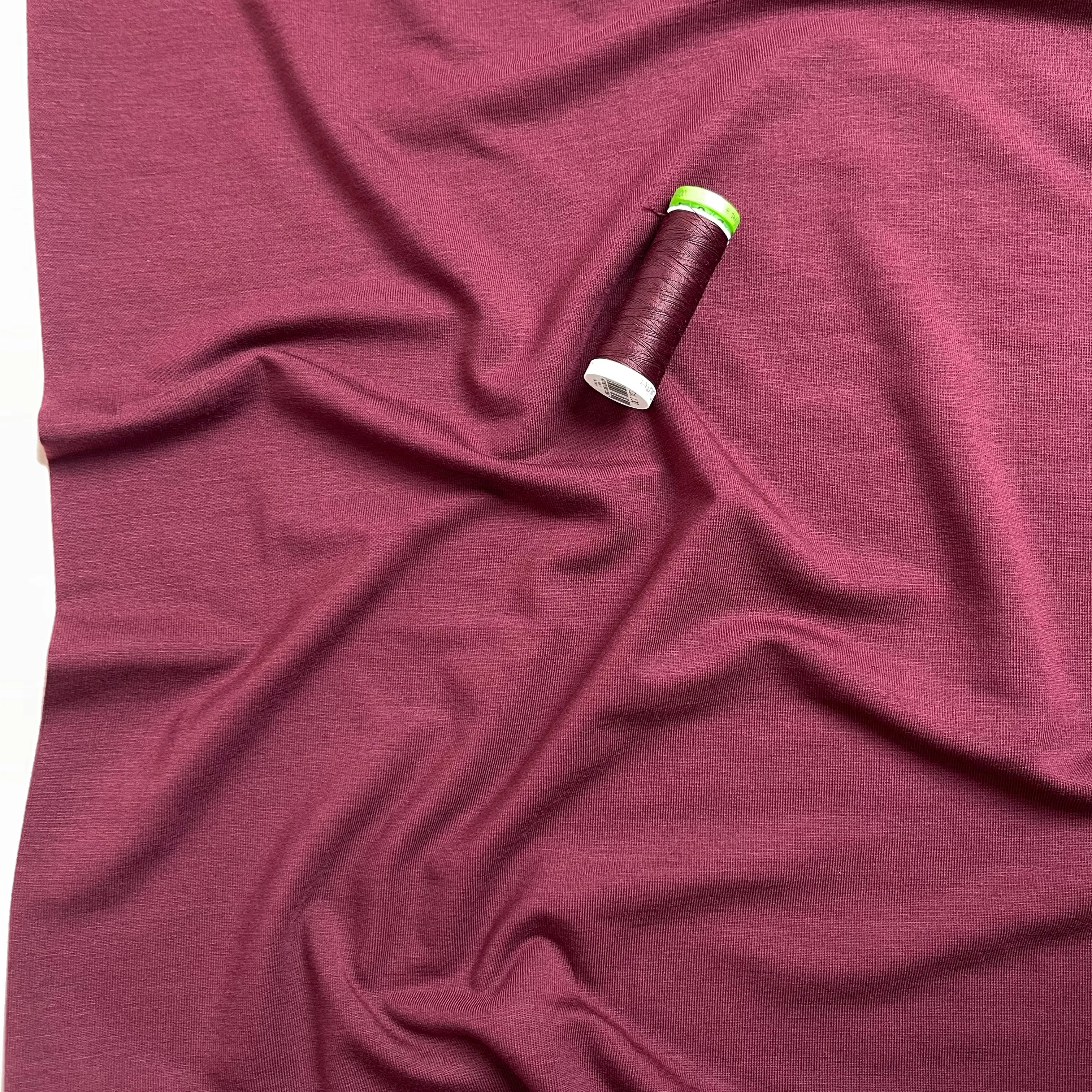 Lush in Burgundy Jersey Fabric with TENCEL™ Lyocell Fibres