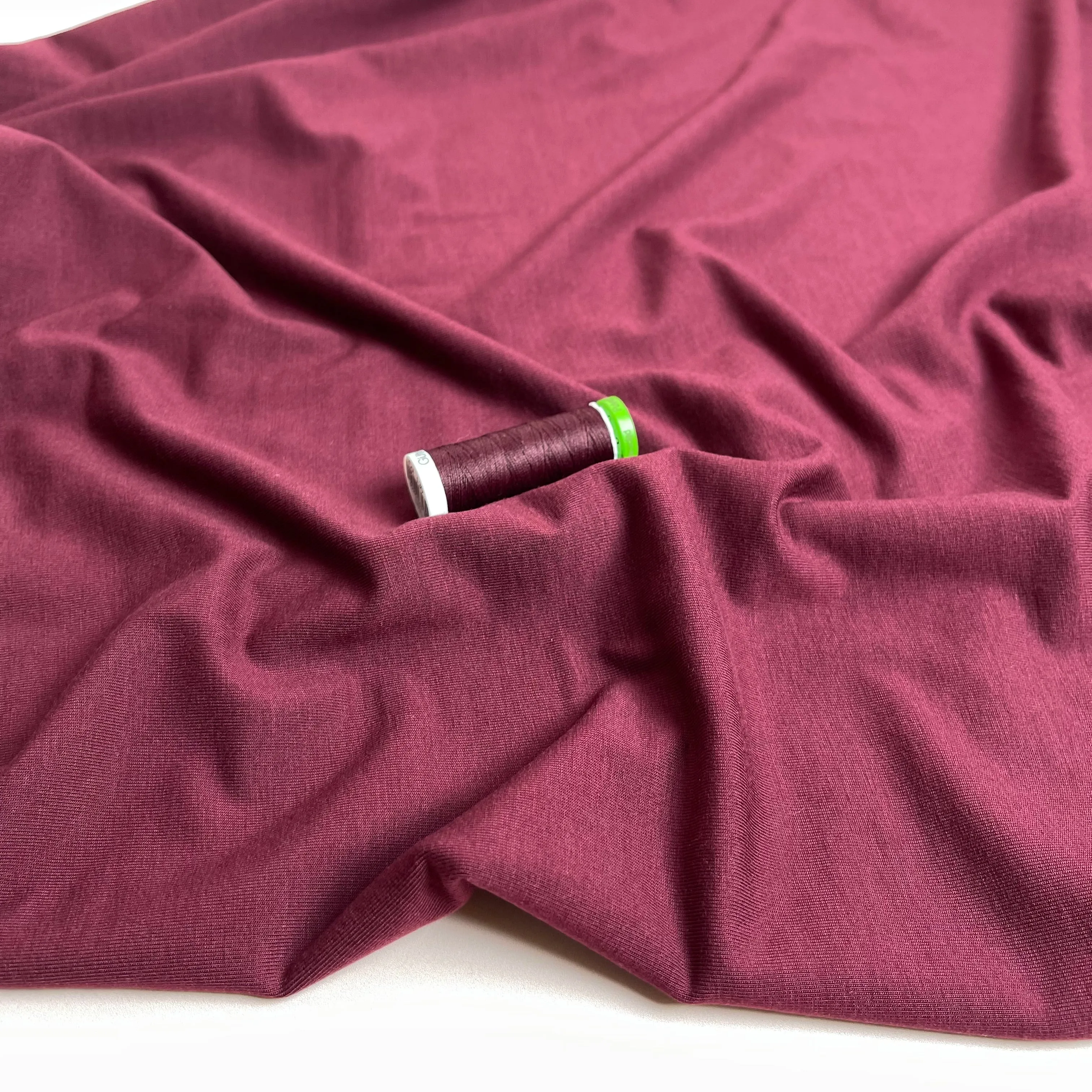 Lush in Burgundy Jersey Fabric with TENCEL™ Lyocell Fibres