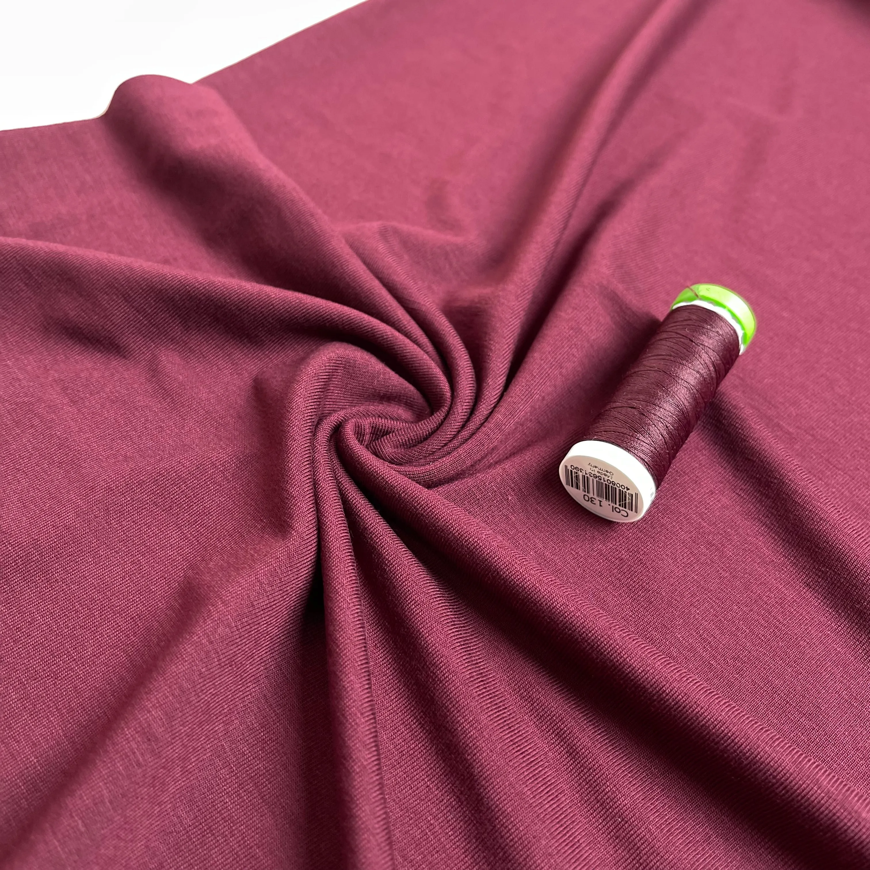 Lush in Burgundy Jersey Fabric with TENCEL™ Lyocell Fibres