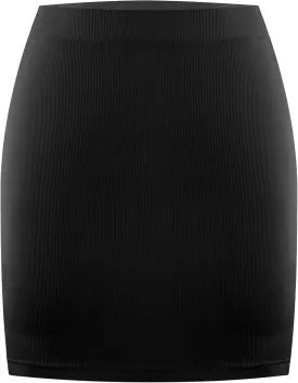MANER Womens Fringe Skirt Stretchy Sparkly Bodycon Tassel Trim Mini Skirt