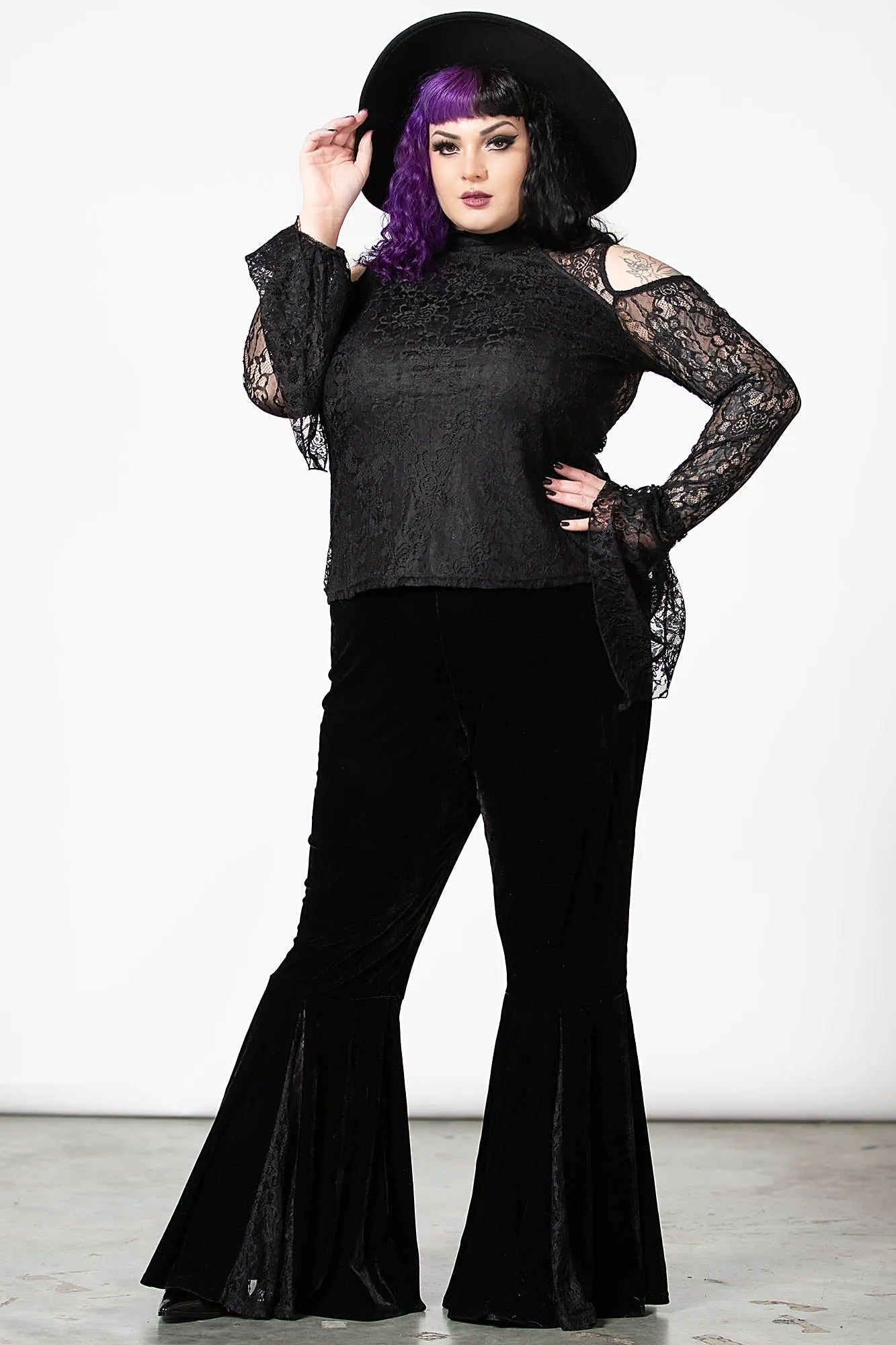 Marisol Velvet Bell Bottoms [PLUS] - Resurrect