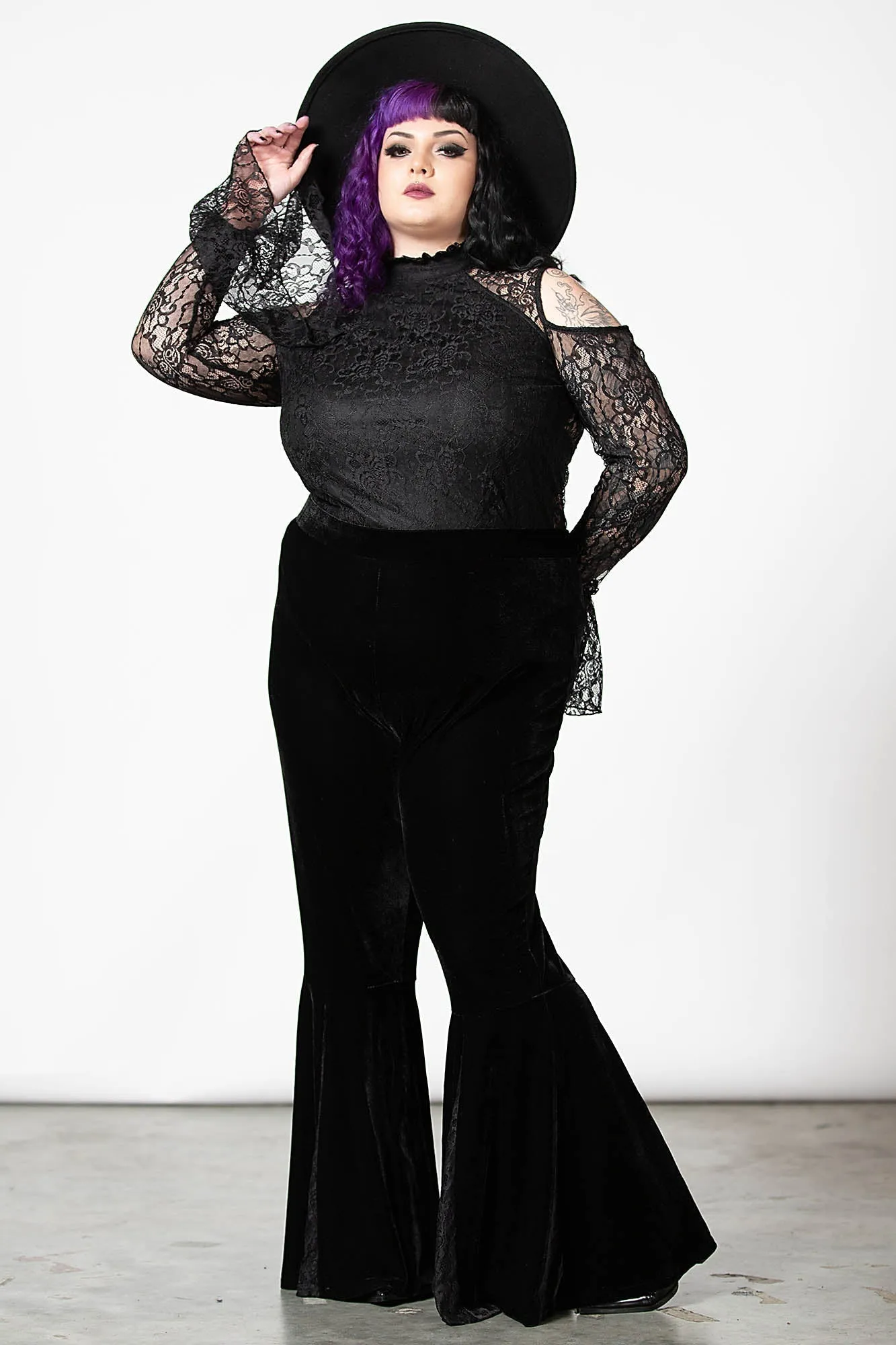 Marisol Velvet Bell Bottoms [PLUS] - Resurrect