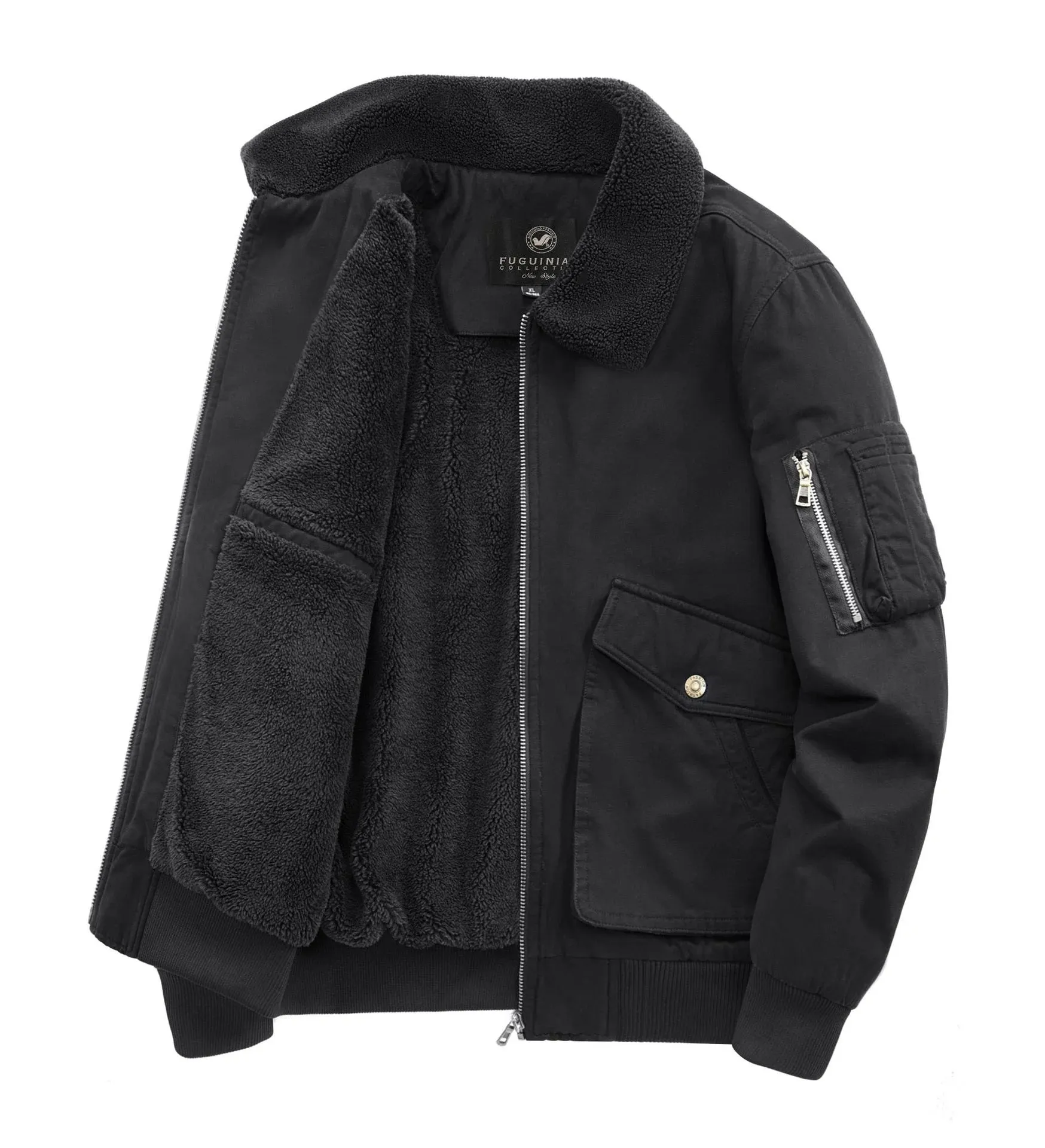 Men's Big Size Tactical Windbreaker Jacket - Heated Winter Coat, Casual Camping Outerwear, Luxury Cardigan Style