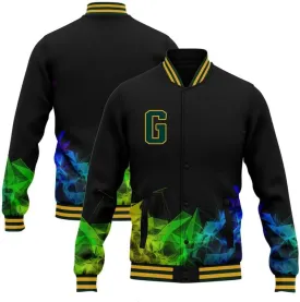 Men's Stylish Graphic Varsity Jacket Lightweight Casual Sport Outerwear for Spring,Fall Baseball Urban Bomber Jackets