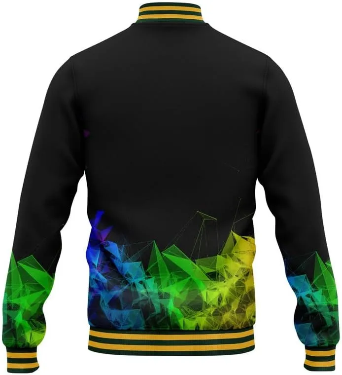 Men's Stylish Graphic Varsity Jacket Lightweight Casual Sport Outerwear for Spring,Fall Baseball Urban Bomber Jackets