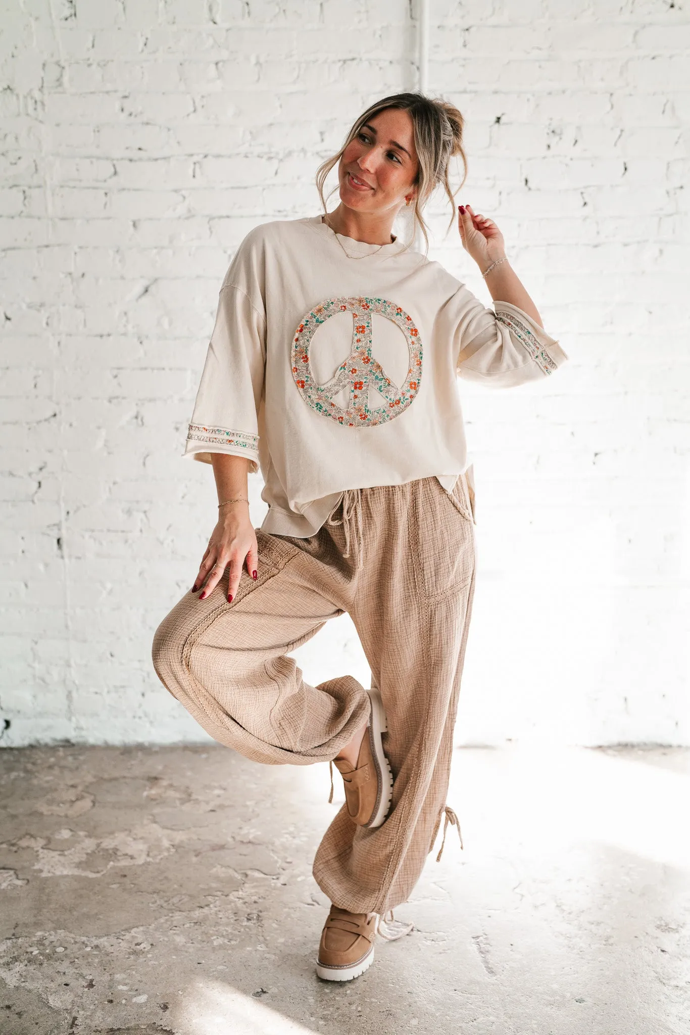 October Oaks Gauze Balloon Pants