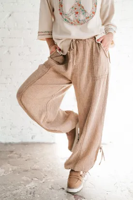 October Oaks Gauze Balloon Pants
