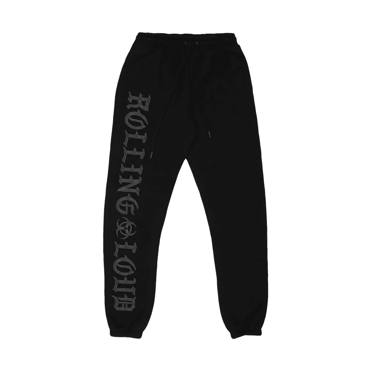 OE Heavyweight Embroidered Black Sweatpants