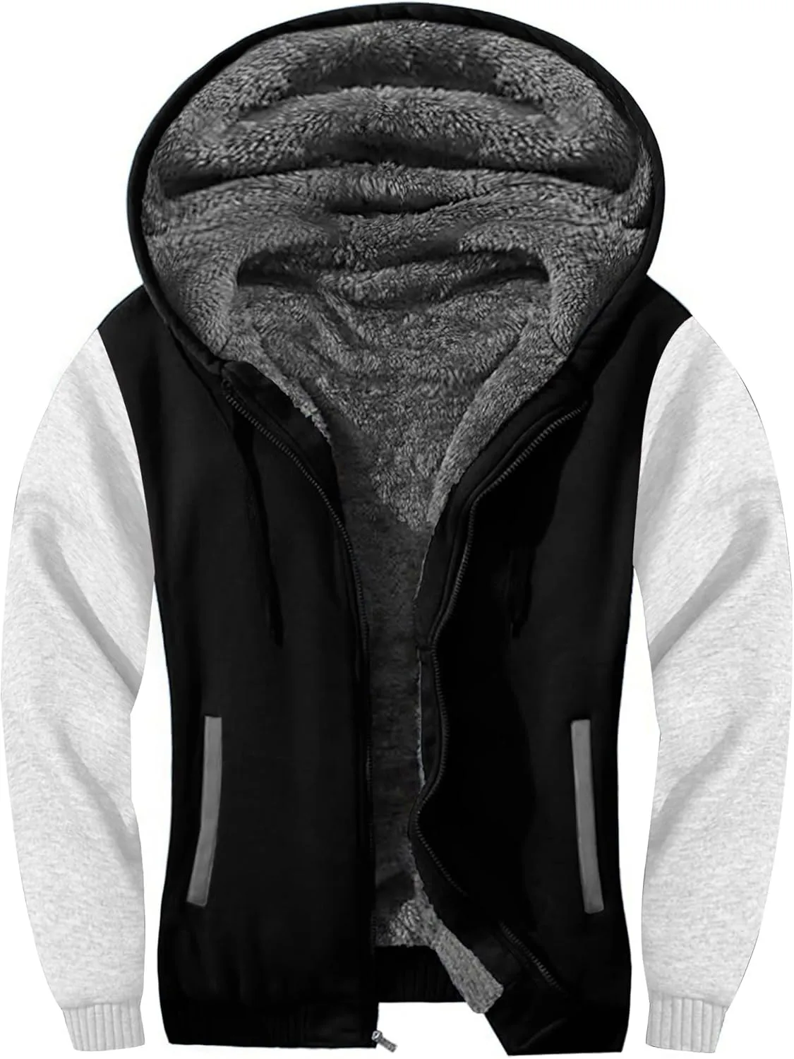 PEGENO Mens Casual Full Zip Hoodie Sweatshirt Long Sleeve Coat Fall Winter Outfits Jacket