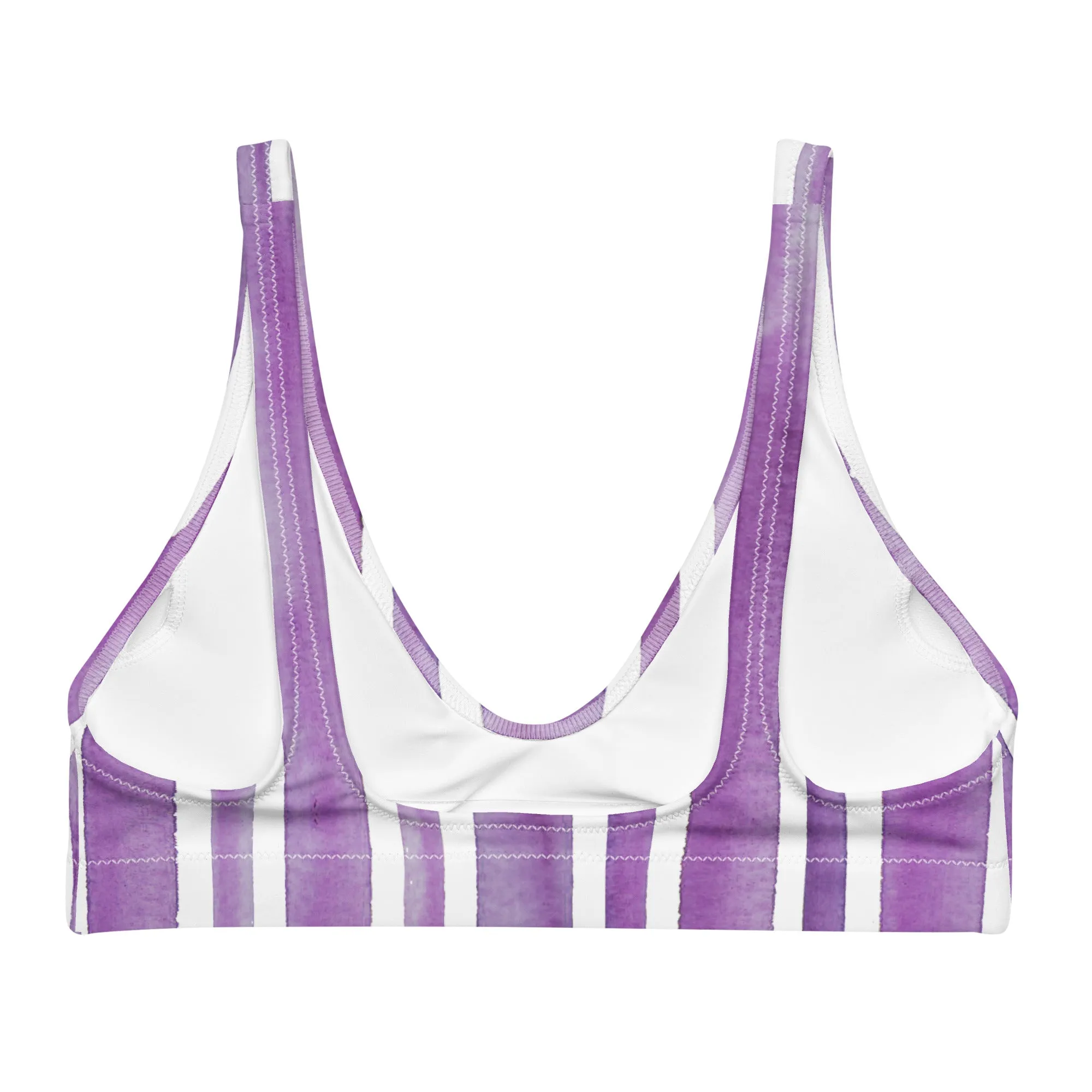 Purple stripes bikini tops for women’s